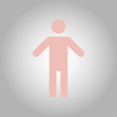 İnsan erkek işaret simgesi. Erkek Sembolü. Erkekler tuvaleti. Düz stil. EPS 10.