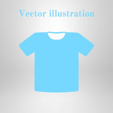 T-shirt işareti simgesi. Giysi sembolü. Düz tasarım stili.