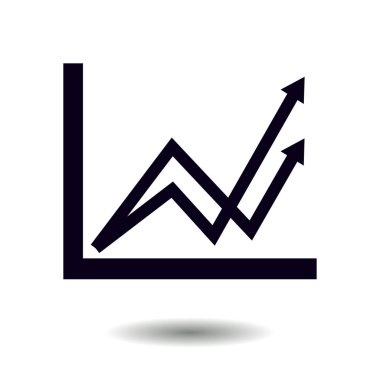 İş grafiği. Grafik düz simgesi