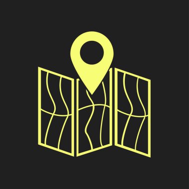 Harita simgesi. Konumu sembolü.