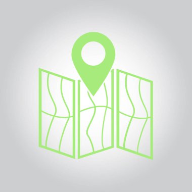 Harita simgesi. Konumu sembolü.