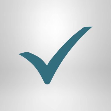 Onay işareti simgesi. Düz tasarım stili. Vektör Eps 10.