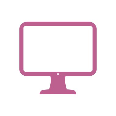 bilgisayar ekran işareti simgesi. Monitör simgesi. Düz tasarım stili.