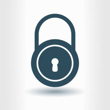 Kilit simgesi. Düz tasarım tarzı. Vektör EPS10.