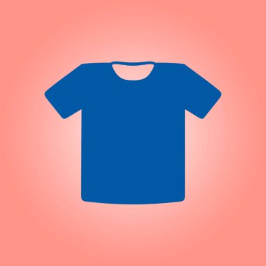 T-shirt işareti simgesi. Giysi sembolü. Düz tasarım stili.
