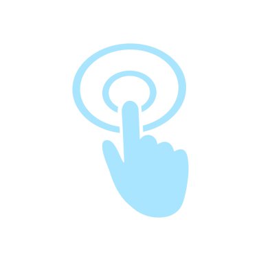 El imleç işareti simgesi. El işaretçi simgesi. Modern UI Web sitesi gezinme. Düz tasarım. EPS 10.