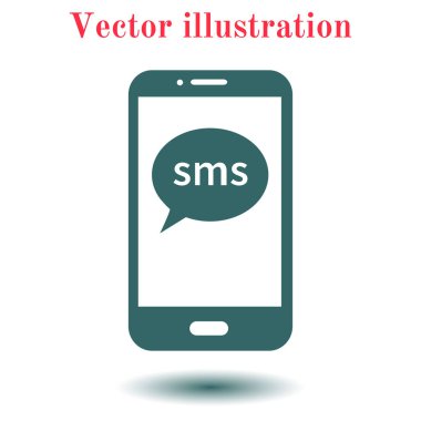 Akıllı telefon simgesinin vektör illüstrasyonu 