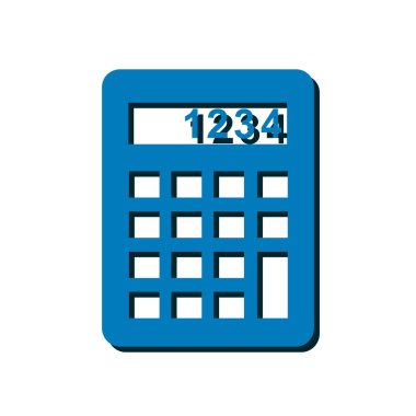 Hesap makinesi simge. Düz tasarım stili. EPS 10