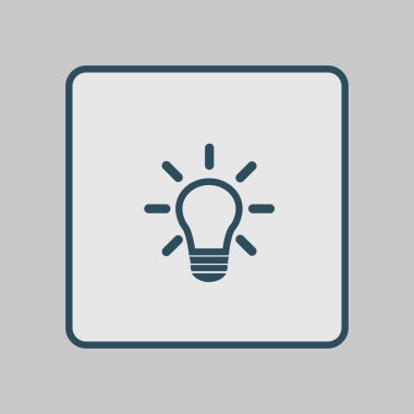 ışık lamba işareti simgesi. fikir sembolü.