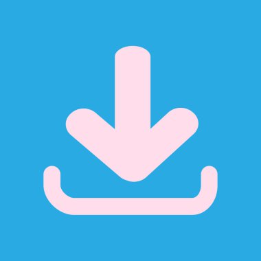 Simgesini indirin. Düğme yükleyin. Düz stil.