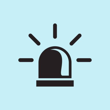 Polis tek simge. Alarm güç düğmesi. Polis seslenmek düğme. 