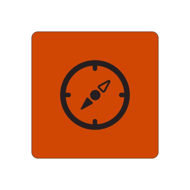 Pusula simgesini yuvarlak vektör çizim