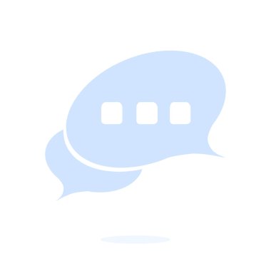 Diyalog simgesi, vektör illüstrasyonu. Düz tasarım biçimi