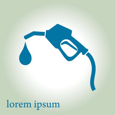 Benzin pompa meme işareti. Benzin istasyonu simgesi. Düz tasarım stili.