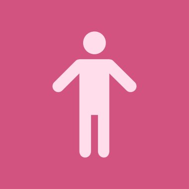 İnsan erkek işaret simgesi. Erkek Sembolü. Erkekler tuvaleti. Düz stil. EPS 10.