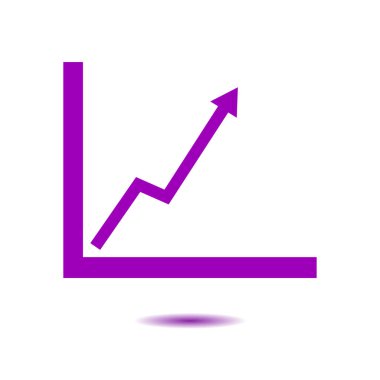 İş grafiği. Grafik düz simgesi