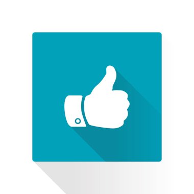 Simge gibi. El parmak tabela. Sembol başparmak. Düz tasarım stili. 