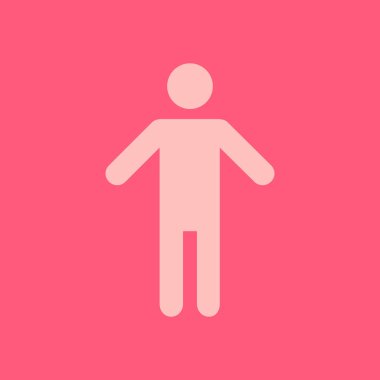 İnsan erkek işaret simgesi. Erkek Sembolü. Erkekler tuvaleti. Düz stil. EPS 10.