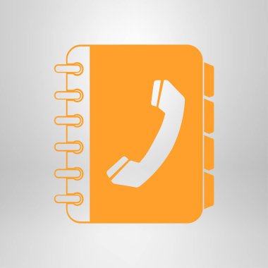 Telefon Rehberi düz simgesi. Düz tasarım stili.