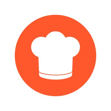 Chef şapka işareti simgesi. Şapka pişirme sembolü.