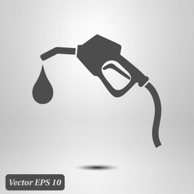 Benzin pompa meme işareti. Benzin istasyonu simgesi. Düz tasarım stili.