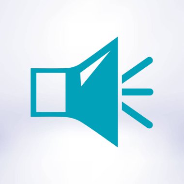 Hoparlör simgesi. Hoparlör ses işareti simgesi. Sembol ses. Düz tasarım stili. Vektör Eps 10.