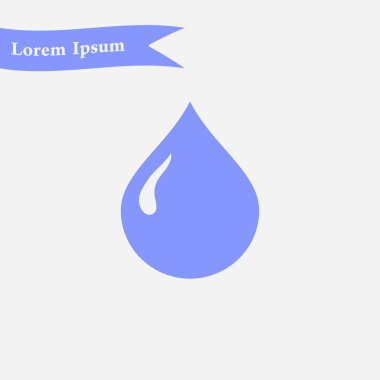 Kan damlası ikonu. Vektör illüstrasyonu