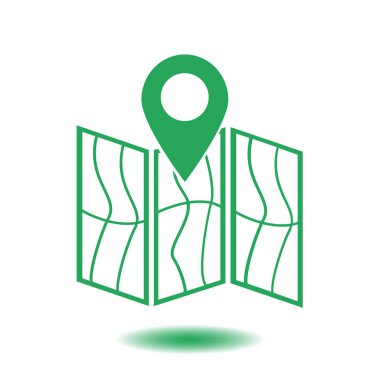 Harita simgesi. Konumu sembolü.