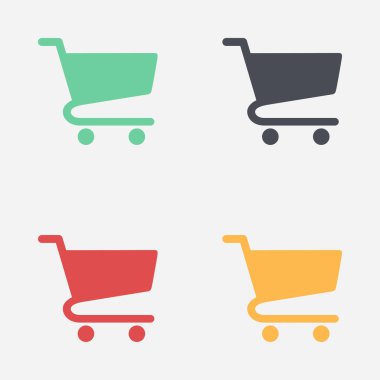 grafik alışveriş düz simgesi