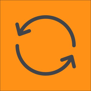 Ciircular ok işareti simge vektör.