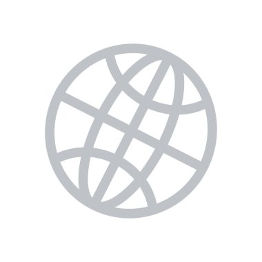 Küre simgesi. Düz tasarım.