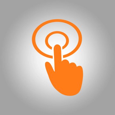 El imleç işareti simgesi. El işaretçi simgesi. Modern UI Web sitesi gezinme. Düz tasarım. EPS 10.