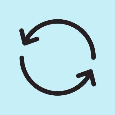 Ciircular ok işareti simge vektör.