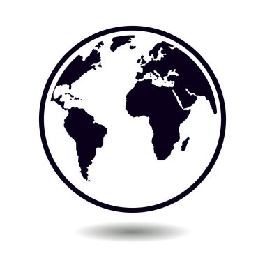 Küre simgesi basit vektör çizim