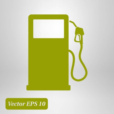Benzin pompa meme işareti. Benzin istasyonu simgesi. Düz tasarım stili.