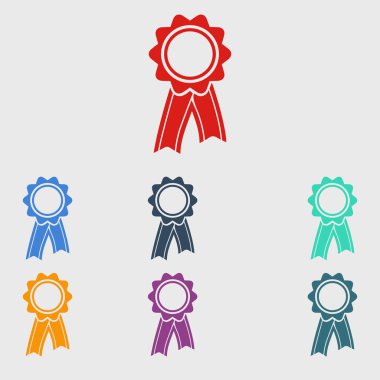  Kurdele simgesi ile rozet. Ödülü rozet şerit erkek ile.