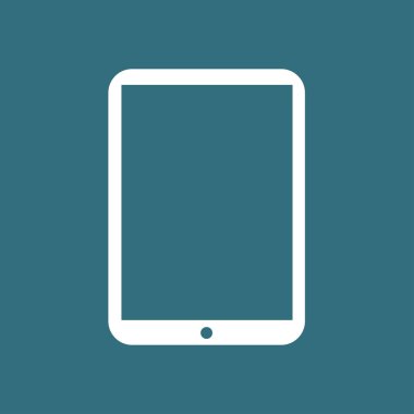 Modern dijital tablet Pc simgesi. Düz tasarım simgesi. EPS 10 vektör.