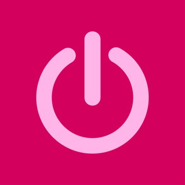 Güç işareti simgesi. Düz tasarım stili.  