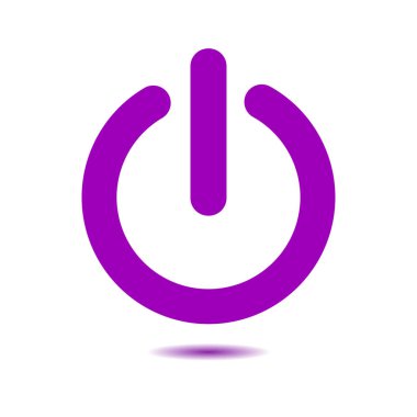 Güç işareti simgesi. Düz tasarım stili.  