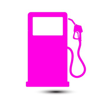 Benzin pompa meme işareti. Benzin istasyonu simgesi. Düz tasarım stili.