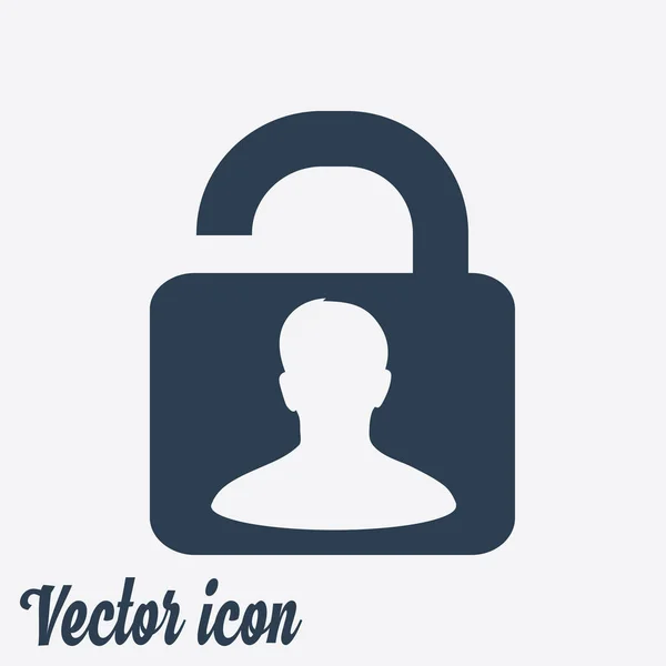 Unlock Icon Flat Design Style Vector Eps10 — Stock Vector
