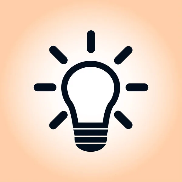 Εικονίδιο Υπογραφή Φως Λαμπτήρα Ιδέα Σύμβολο — Διανυσματικό Αρχείο