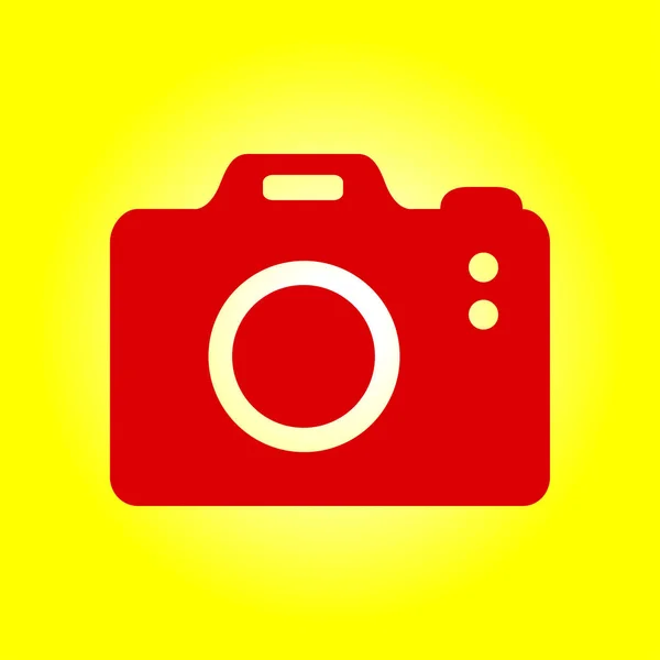 Photo Camera Simbol Dslr Camera Sign Icon Digital Camera Flat — Stock Vector