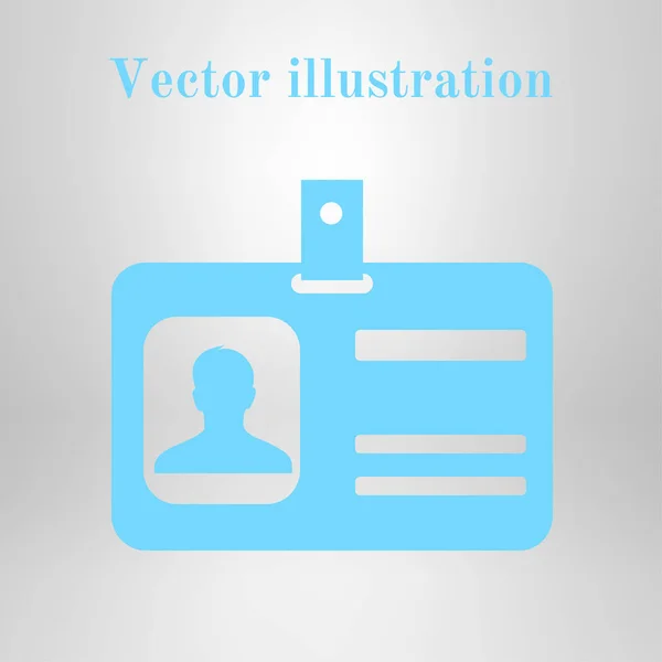 Icono Tarjeta Identificación Estilo Diseño Plano Eps — Vector de stock