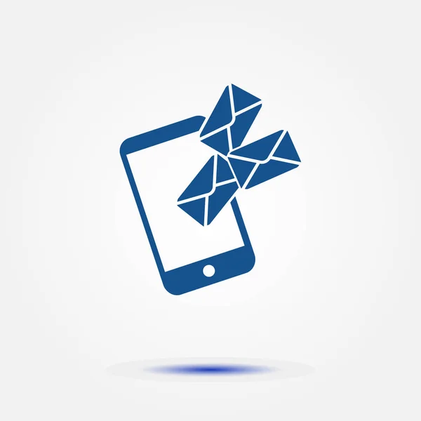 Smartphone Mail Oder Sms Symbol Mobiles Postschild Simbol — Stockvektor