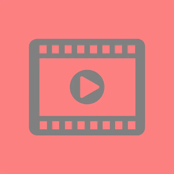 Video Pictogram Platte Ontwerpstijl Vector Eps — Stockvector