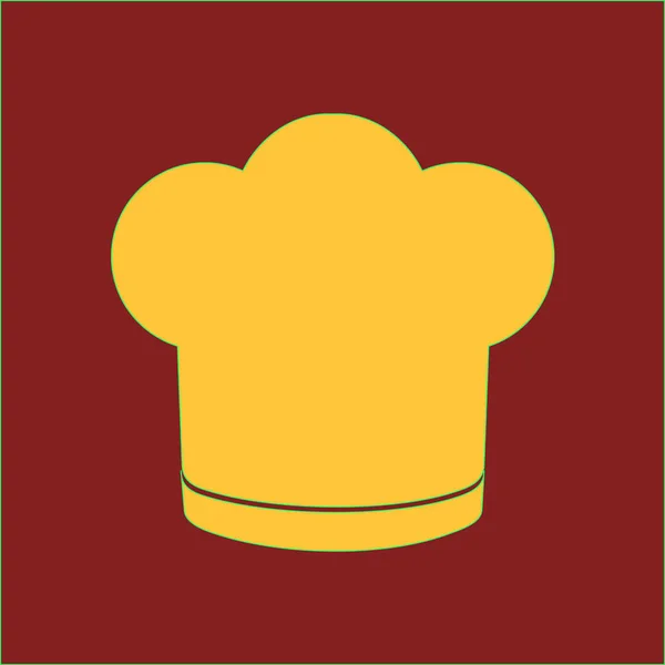 Kocken Hatt Tecken Ikonen Hatt Matlagning Symbol — Stock vektor