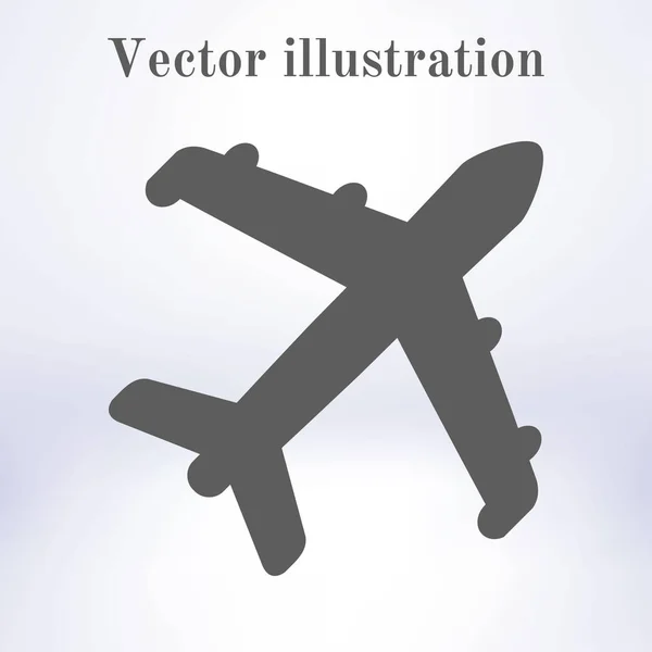 Icono Avión Simbolo Viaje Avión Plano Desde Signo Inferior — Vector de stock