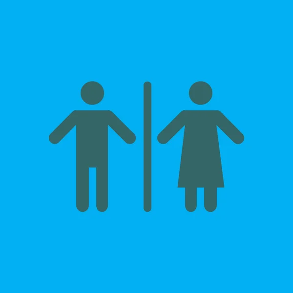 Значок Знака Символ Туалета Мужской Женский Туалет Плоский Дизайн Красные — стоковый вектор
