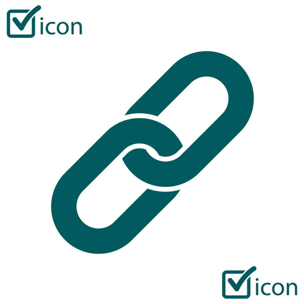 Enlace Icon Chain Único Eslabón Símbolo Enlace Icono Fuente — Vector de stock